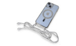 Newface iPhone 13 Kılıf Divo Lazer Askılı Magsafe Kapak - Gümüş