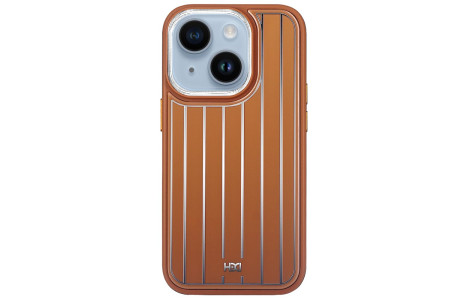 HDD iPhone 13 Kılıf HBC-190 Kolaj Kapak - Kahverengi