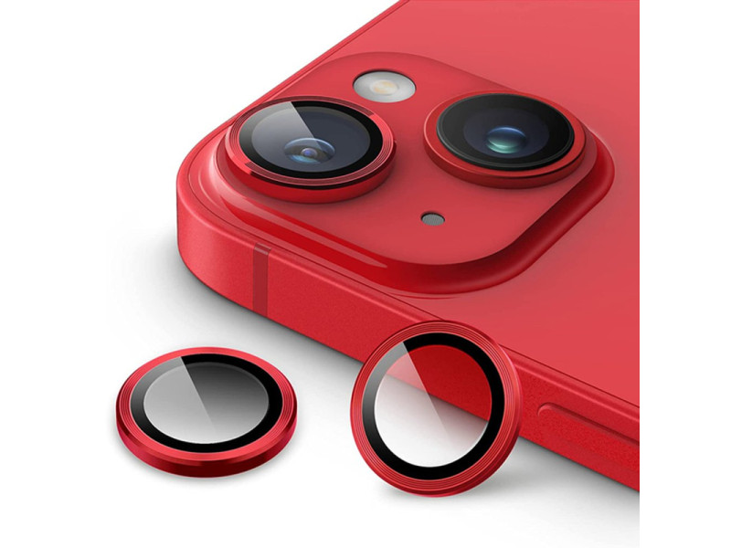Newface iPhone 13 Mini Valdez Metal Kamera Lens - Kırmızı