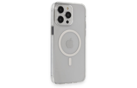 Newface iPhone 13 Pro Max Kılıf Tron Şeffaf Magsafe Kapak - Şeffaf