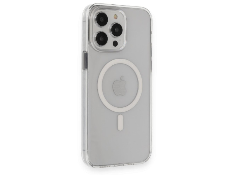 Newface iPhone 13 Pro Max Kılıf Tron Şeffaf Magsafe Kapak - Şeffaf