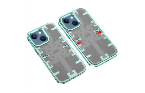 Newface iPhone 14 Kılıf Mekanik Bumper Kapak - Yeşil