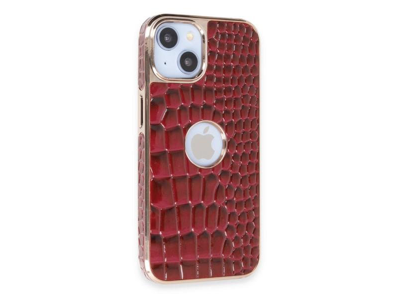Newface iPhone 14 Kılıf Snake Kapak - Bordo