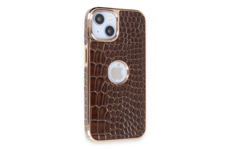 Newface iPhone 14 Kılıf Snake Kapak - Kahverengi
