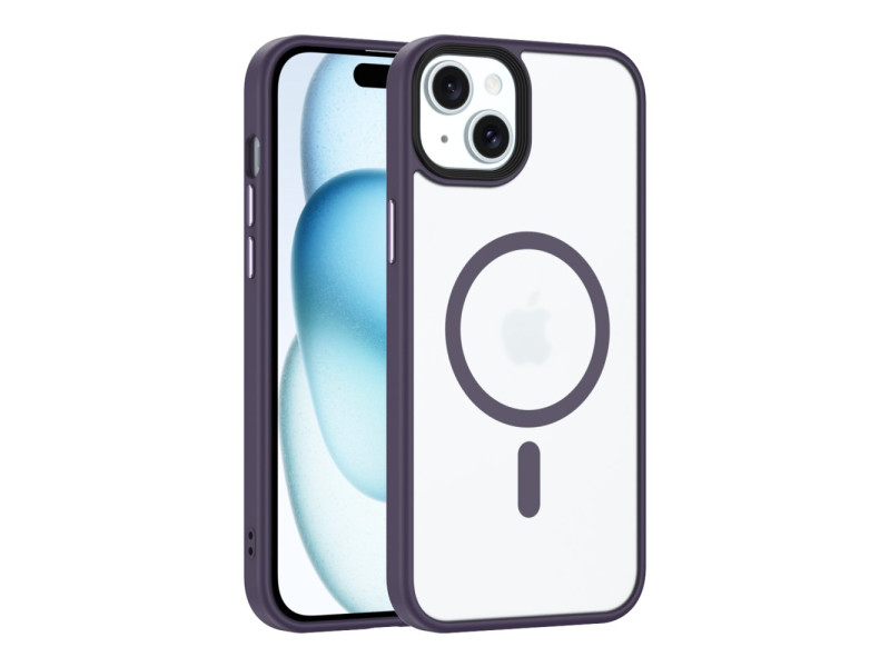 Newface iPhone 14 Kılıf Trex Magneticsafe Kapak - Derin Mor