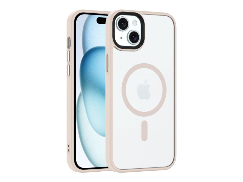 Newface iPhone 14 Kılıf Trex Magneticsafe Kapak - Pudra