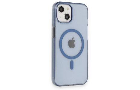 Newface iPhone 14 Kılıf Tron Şeffaf Magsafe Kapak - Mavi