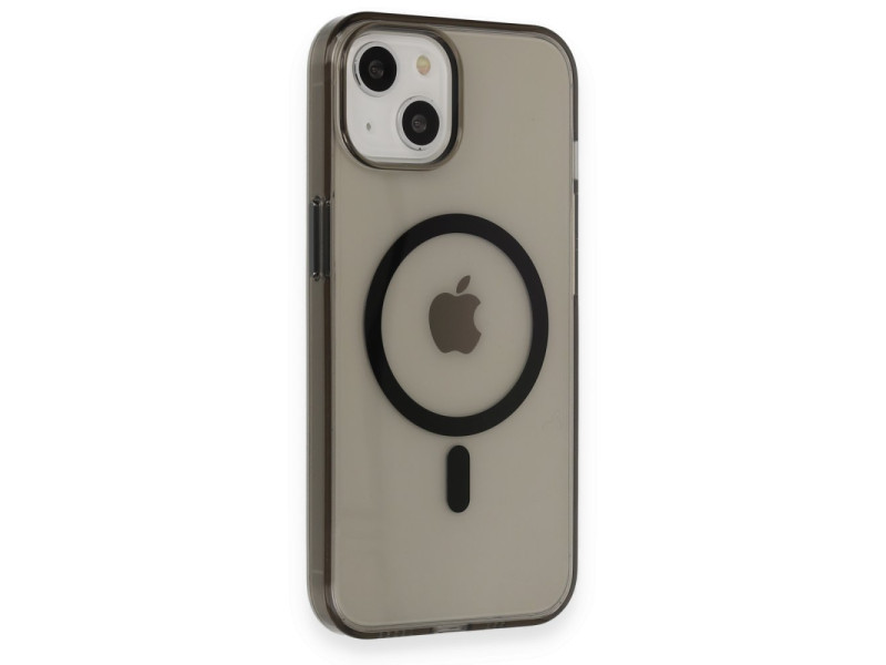 Newface iPhone 14 Kılıf Tron Şeffaf Magsafe Kapak - Siyah