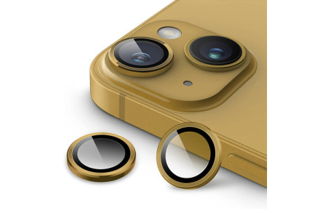 Newface iPhone 14 Plus Valdez Metal Kamera Lens - Gold