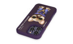Newface iPhone 14 Pro Kılıf Nimmy Glass Desenli Kapak - Derin Mor