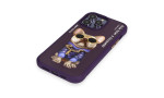 Newface iPhone 14 Pro Kılıf Nimmy Glass Desenli Kapak - Derin Mor