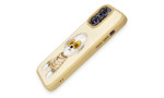 Newface iPhone 14 Pro Kılıf Nimmy Glass Desenli Kapak - Gold