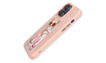 Newface iPhone 14 Pro Kılıf Nimmy Glass Desenli Kapak - Pembe