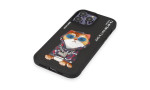 Newface iPhone 14 Pro Kılıf Nimmy Glass Desenli Kapak - Siyah