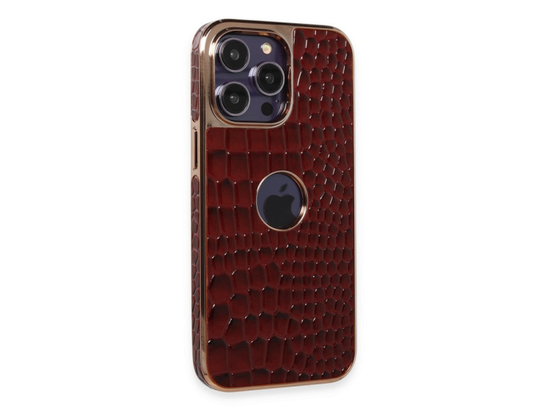 Newface iPhone 14 Pro Kılıf Snake Kapak - Bordo