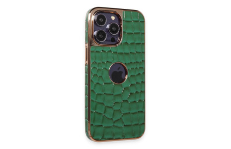 Newface iPhone 14 Pro Kılıf Snake Kapak - Koyu Yeşil