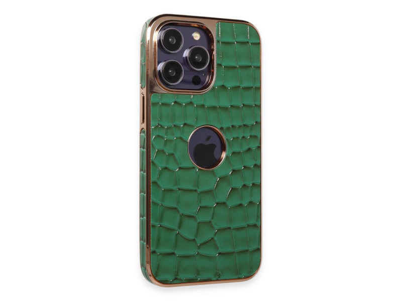 Newface iPhone 14 Pro Kılıf Snake Kapak - Koyu Yeşil