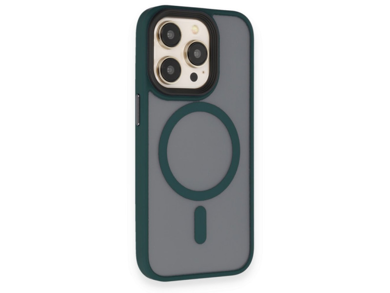 Newface iPhone 14 Pro Kılıf Trex Magneticsafe Kapak - Koyu Yeşil
