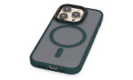 Newface iPhone 14 Pro Kılıf Trex Magneticsafe Kapak - Koyu Yeşil