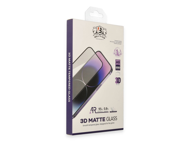 Newface iPhone 14 Pro Max Bilvis 3D Mat Cam Ekran Koruyucu