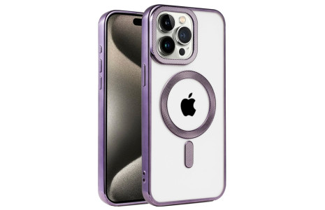 Newface iPhone 14 Pro Max Kılıf Kronos Magsafe Kapak - Derin Mor