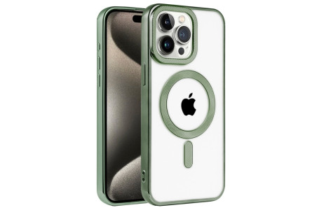 Newface iPhone 14 Pro Max Kılıf Kronos Magsafe Kapak - Koyu Yeşil