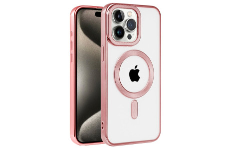 Newface iPhone 14 Pro Max Kılıf Kronos Magsafe Kapak - Rose Gold