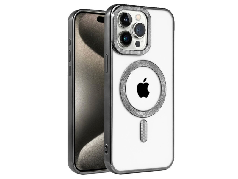 Newface iPhone 14 Pro Max Kılıf Kronos Magsafe Kapak - Siyah