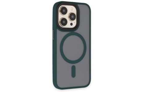 Newface iPhone 14 Pro Max Kılıf Trex Magneticsafe Kapak - Koyu Yeşil