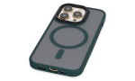 Newface iPhone 14 Pro Max Kılıf Trex Magneticsafe Kapak - Koyu Yeşil