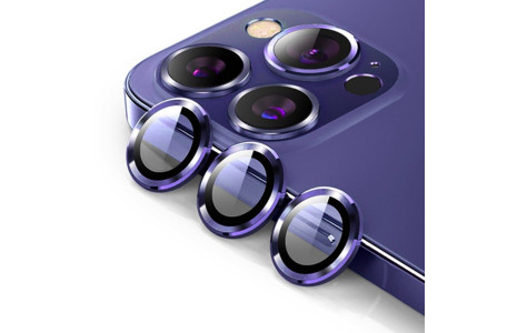 Newface iPhone 14 Pro Max Kuzoom Metal Kamera Lens - Derin Mor