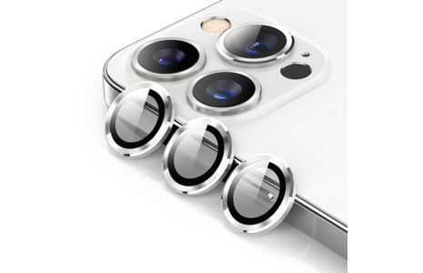 Newface iPhone 14 Pro Max Kuzoom Metal Kamera Lens - Gümüş