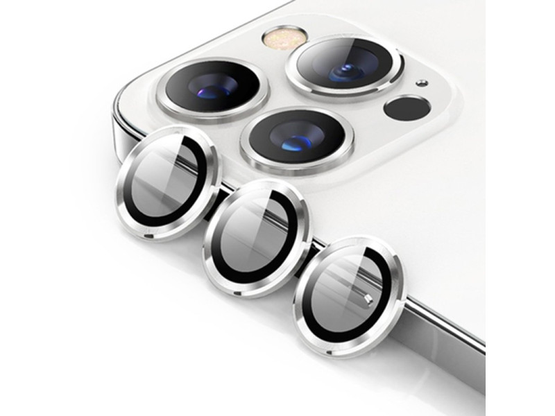 Newface iPhone 14 Pro Max Kuzoom Metal Kamera Lens - Gümüş