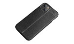 Newface iPhone 15 Kılıf Focus Derili Silikon - Siyah