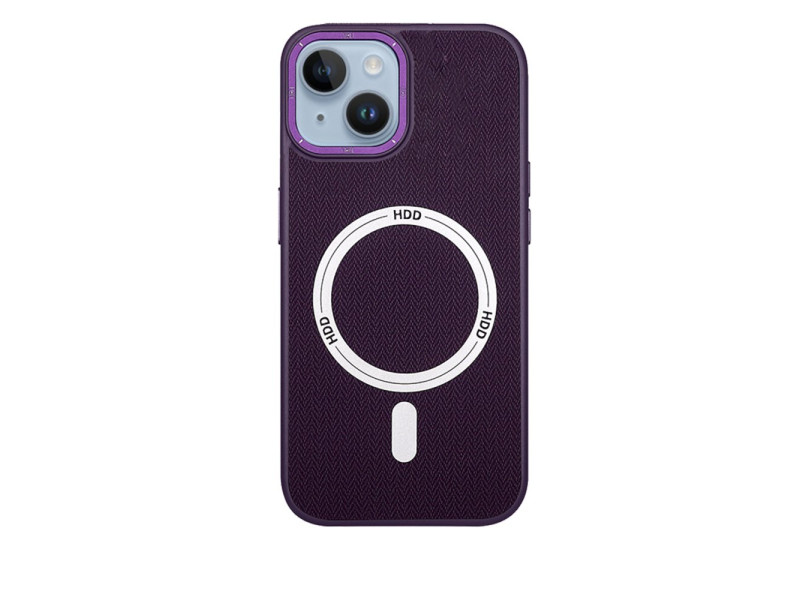 HDD iPhone 15 Kılıf HBC-157 Granada Magneticsafe Kapak - Derin Mor