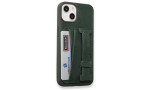 HDD iPhone 15 Kılıf HD Deri Kartvizitli Kapak - Yeşil