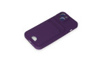 Newface iPhone 15 Kılıf Kelvin Kartvizitli Silikon - Derin Mor