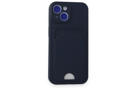 Newface iPhone 15 Kılıf Kelvin Kartvizitli Silikon - Lacivert
