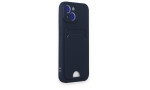 Newface iPhone 15 Kılıf Kelvin Kartvizitli Silikon - Lacivert