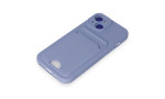 Newface iPhone 15 Kılıf Kelvin Kartvizitli Silikon - Lila