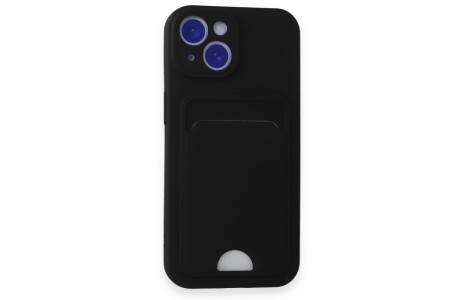 Newface iPhone 15 Kılıf Kelvin Kartvizitli Silikon - Siyah