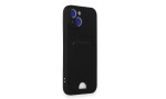Newface iPhone 15 Kılıf Kelvin Kartvizitli Silikon - Siyah