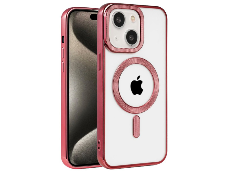 Newface iPhone 15 Kılıf Kronos Magsafe Kapak - Bordo