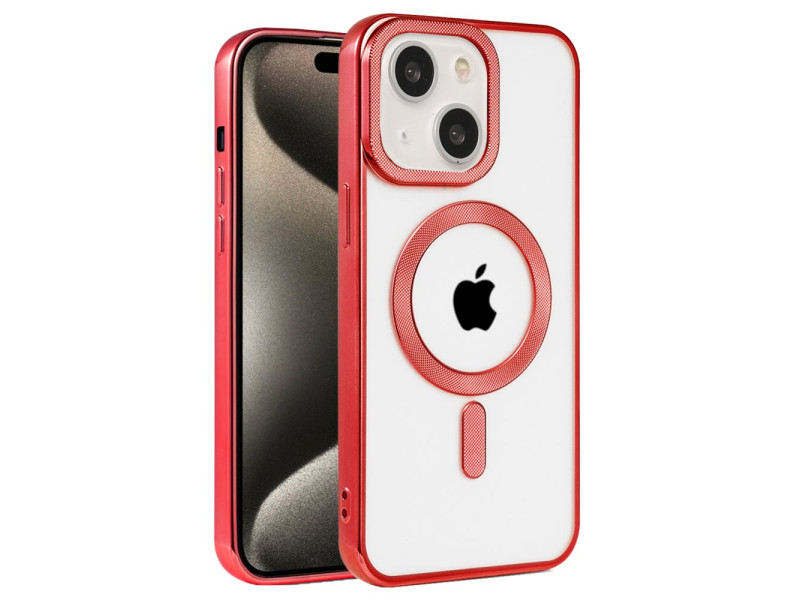 Newface iPhone 15 Kılıf Kronos Magsafe Kapak - Kırmızı
