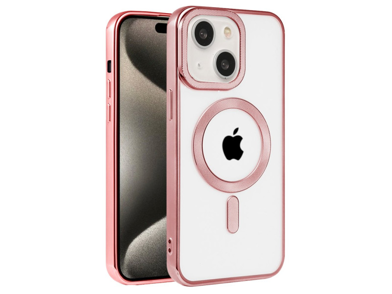 Newface iPhone 15 Kılıf Kronos Magsafe Kapak - Rose Gold