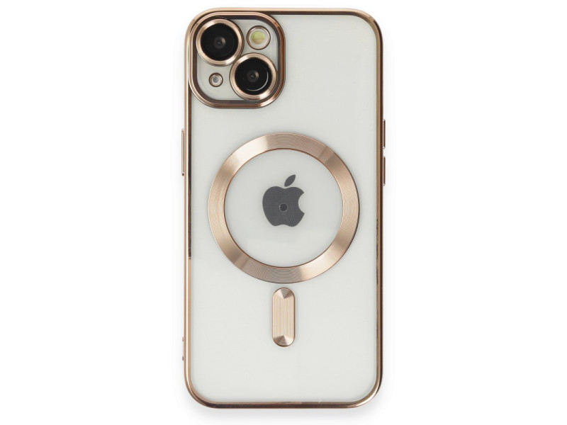 Newface iPhone 15 Kılıf Kross Magneticsafe Kapak - Gold
