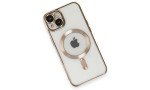 Newface iPhone 15 Kılıf Kross Magneticsafe Kapak - Gold