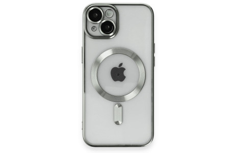 Newface iPhone 15 Kılıf Kross Magneticsafe Kapak - Gümüş