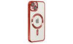 Newface iPhone 15 Kılıf Kross Magneticsafe Kapak - Kırmızı