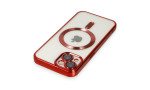 Newface iPhone 15 Kılıf Kross Magneticsafe Kapak - Kırmızı